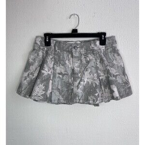 Hollister Pleated Mini Skirt Camo Teens Womens Small Built In Short